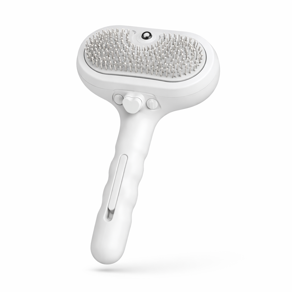Pet Steam Brush — 3-in-1 Grooming Tool for Dogs & Cats